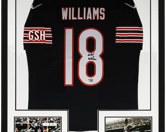Caleb Williams Authentic Signed 2024 Chicago Bears Jersey - Fanatics COA Authenticated - Professionally Framed and 1st Game Photo and Plate