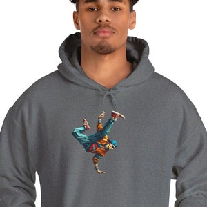 Vintage BBoy Breakdancing Hoodie, Hip Hop Culture Long Sleeve Shirt, BBoy Street Dance Apparel, Urban Style Shirt, Breakin Streetwear