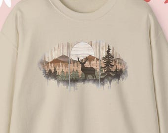 Mountain Lake Reflection sweatshirt | Cabin Wilderness Scenic Landscape