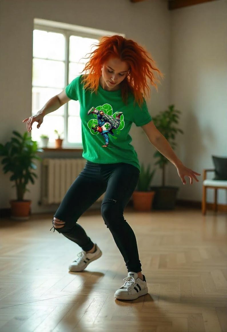 Leprechaun Bboy Breaker Shirt, Irish B-boy Breakdancer Tee, Vintage ...