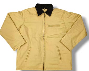 Chaqueta Detroit de lona reciclada de estilo laboral beige Y2K vintage