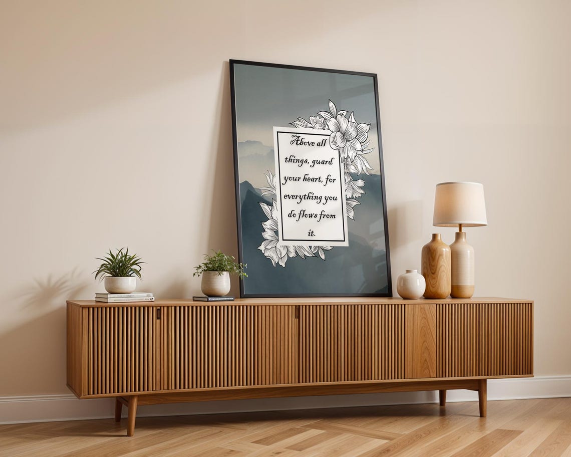 Inspirational Bible Verse Wall Art, Christian Home Decor, Quote Digital ...