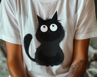 Whisker Wonderland - Linda camiseta de mujer con gato negro para la mamá gata de tu vida