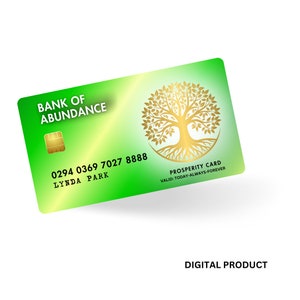 Kosmische Karte des Wohlstandes und Überflusses - personalisierbar | Wohlstand Karte | Bank des Überflusses | Digitales Produkt