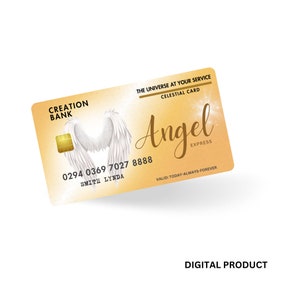 Tarjeta Angel Express - Plantilla personalizable - Tarjeta Celestial - Banco de la Creación - Producto digital