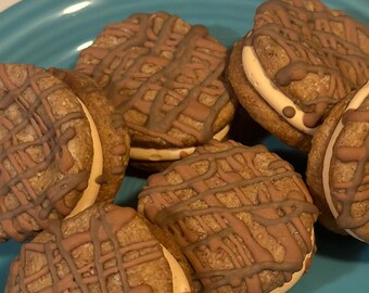 CREAM PIES!! Homemade Dog Treat "Chocolate" Drizzle Peanut Butter Cream Pie