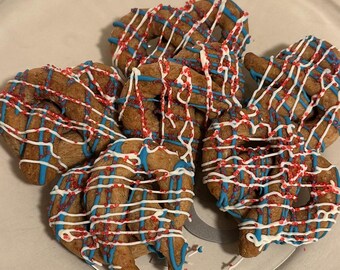 PRETZEL 4th of July Homemade Peanut Butter Dog Treats (6)