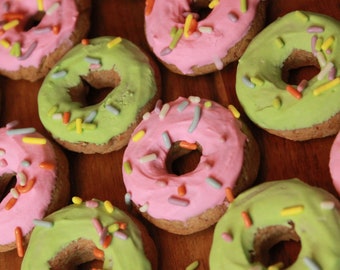 Custom Color Homemade Peanut Butter Dog Treat Dozen Donuts