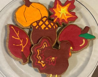 Fall Themed Homemade Peanut Butter Dog Treats