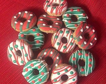 Christmas Cookie - Peanut Butter - Homemade Dog Treats - Dozen Donuts - Christmas in July