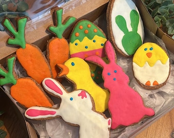 Easter Bunny Basket Homemade Peanut Butter Dog Treats Box