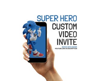 Sonic the Hedgehog Birthday Video Invitation: Personalized Digital Invite (MP4)