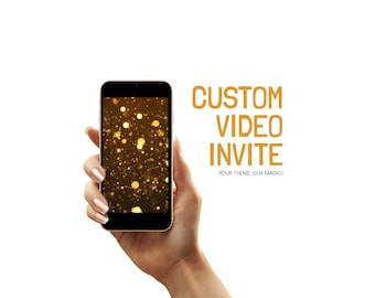 Custom Video Invitation Any Theme, Personalized Birthday or Party Invite, Animated Digital Evite