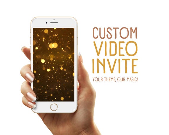 Custom Video Invitation Any Theme, Personalized Birthday or Party Invite, Animated Digital Evite