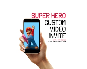 Custom Super Mario Birthday Video Invitation (Digital Download)