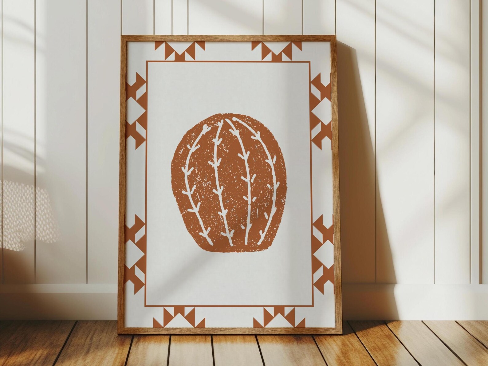Terracotta Cacti Set of 3 Prints, Boho Western Wall Art for Aztec ...