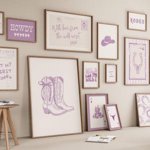 MEGA Cowgirl Gallery Set of 175+ Prints, Girly Western Wall Art for Dorm Decor, Digital Download image 11