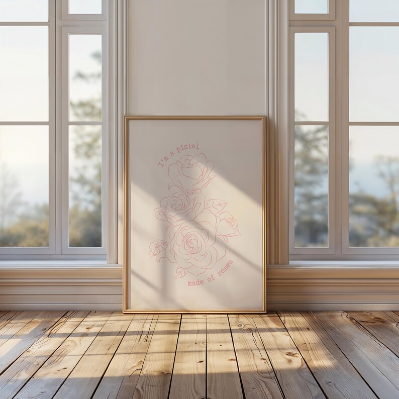 Made of Roses, Megan Moroney Poster, Coastal Cowgirl Print, Girly