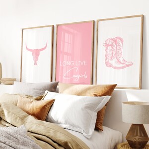 Coastal Cowgirl Gallery Set of 15 Prints, Beachy Western Wall Art for Pink Dorm Decor, Digital Download image 5
