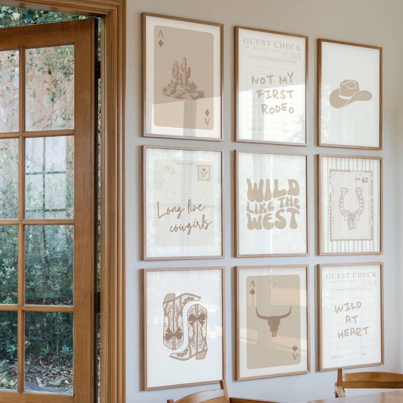 MEGA Cowgirl Gallery Set of 175+ Prints, Girly Western Wall Art for Dorm Decor, Digital Download image 9