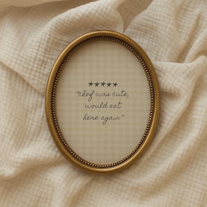Chef Was Cute Gingham Print, Neutral Kitchen Wall Art for Cottagecore Decor, Digital Download