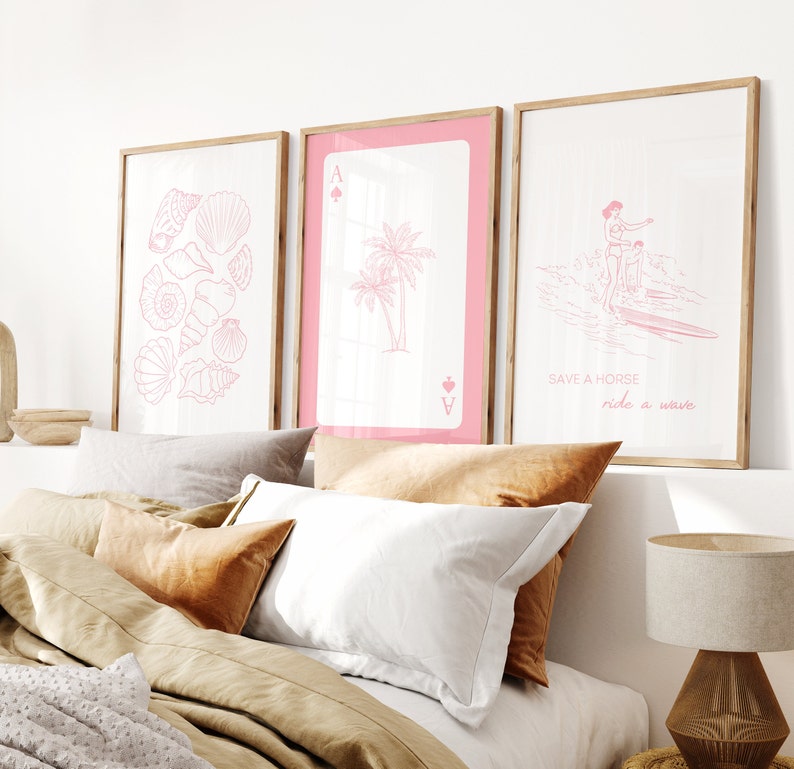 Coastal Cowgirl Gallery Set of 15 Prints, Beachy Western Wall Art for Pink Dorm Decor, Digital Download image 9