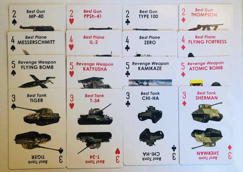 Tank Cards World War 2 Playing Cards - Etsy