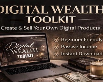 Kit de herramientas para la riqueza digital con derechos de reventa / Guía para crear y vender productos digitales