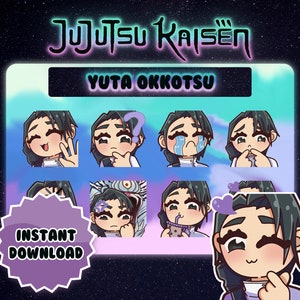 Pacote de emotes de anime de feiticeiro, emotes para Discord, Twitch e Youtube