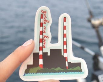 DTE Downriver Stacks Vinyl Sticker: Michigan Nostalgia, Waterproof