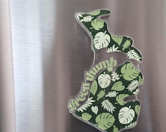 Michigan Plant Magnet: Monstera Leaf, Houseplant Lover Gift