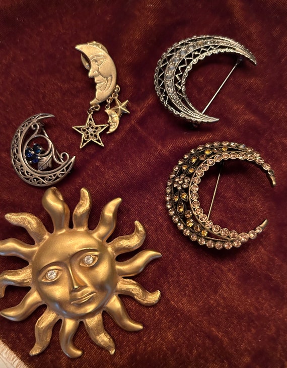 Various Sun, Moon and Stars pins