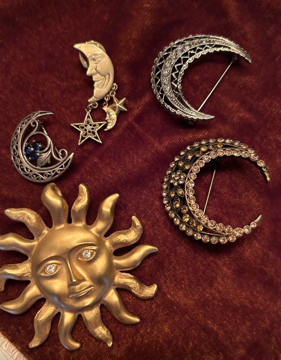 Various Sun, Moon and Stars pins - image 1