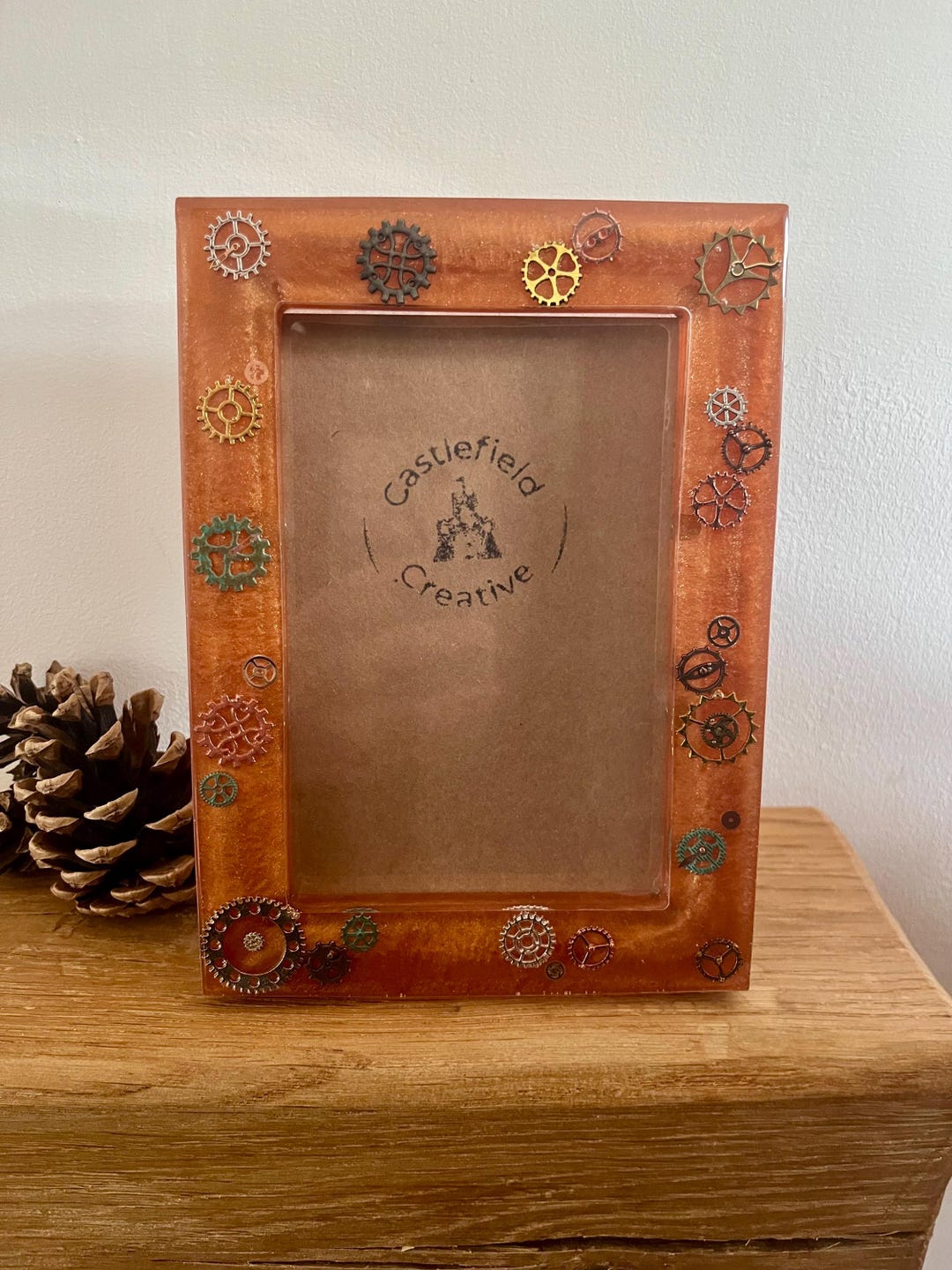 Frame Cogs Bespoke Handmade Resin Photo Frame. Steampunk. Cogs. - Etsy