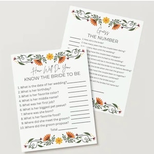Wedding Shower Games