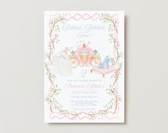 Bibbidi Bobbidi Two Cinderella Party Invitation I Instant Download I Editable Template I Fairytale Birthday I Princess Birthday Invitation