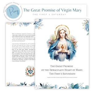 Prière la dévotion des cinq premiers samedis, prière numérique pour obtenir la grâce de la Vierge Marie de Fatima, prière au Cœur Immaculé