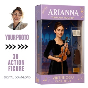 Custom Action Figure Portrait | Personalized Toy Box | Turn Your Photo Into Action Figure | Digital Download Figurine | Unique Gift Idea| 95