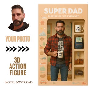 Custom Action Figure Portrait | Personalized Toy Box | Turn Your Photo Into Action Figure | Digital Download Figurine | Unique Gift Idea| 95