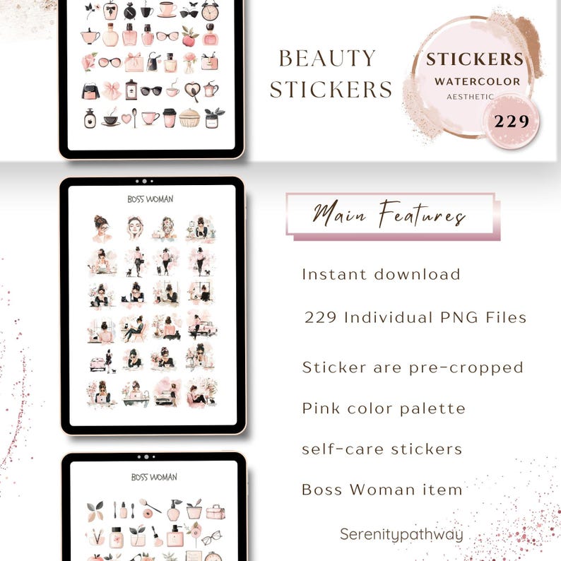 PLR Digital Stickers| 229 Everyday Sticker Sheets|ipad Stickers ...