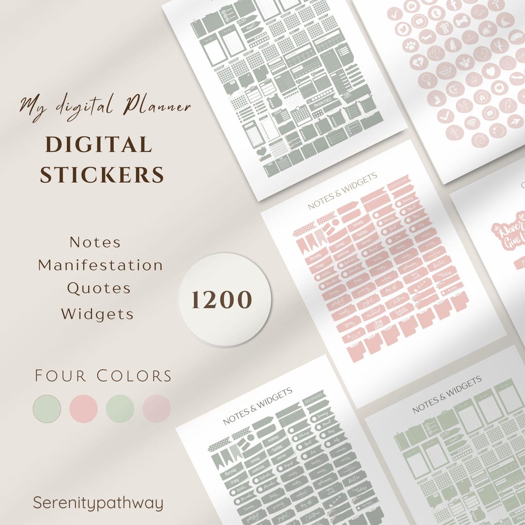 Digital Stickers Planner Stickers Widget Quotes Icon Stickers Goodnotes ...