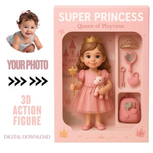 Custom Action Figure Portrait | Personalized Toy Box | Turn Your Photo Into Action Figure | Digital Download Figurine | Unique Gift Idea| 95