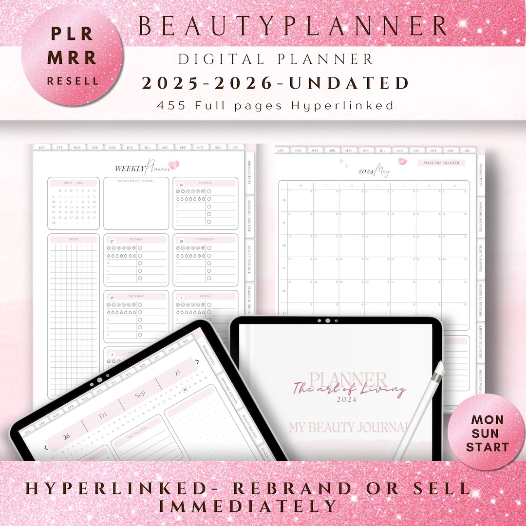 That's Girl PLR Digital Planner 2025- 2026 , MRR Planner Master Resell ...