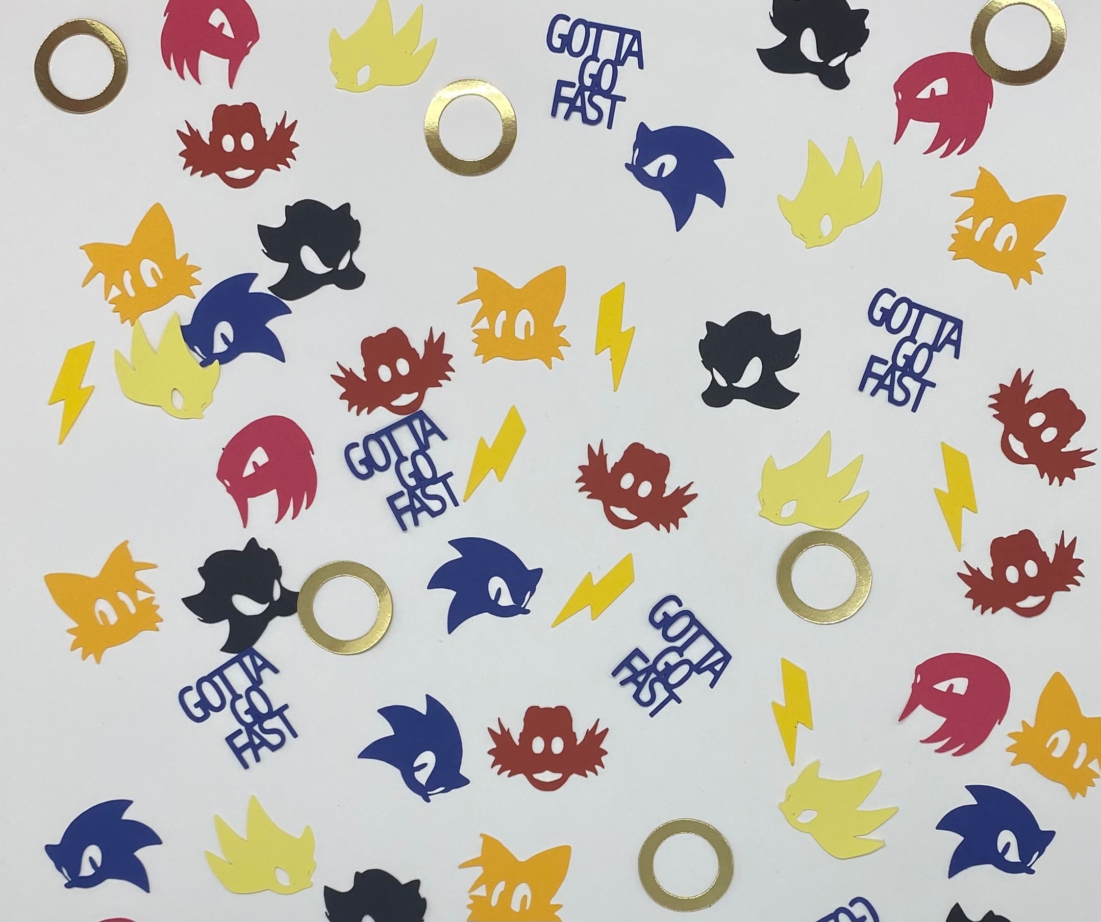Sonic the Hedgehog Gamer Birthday Party Confetti
