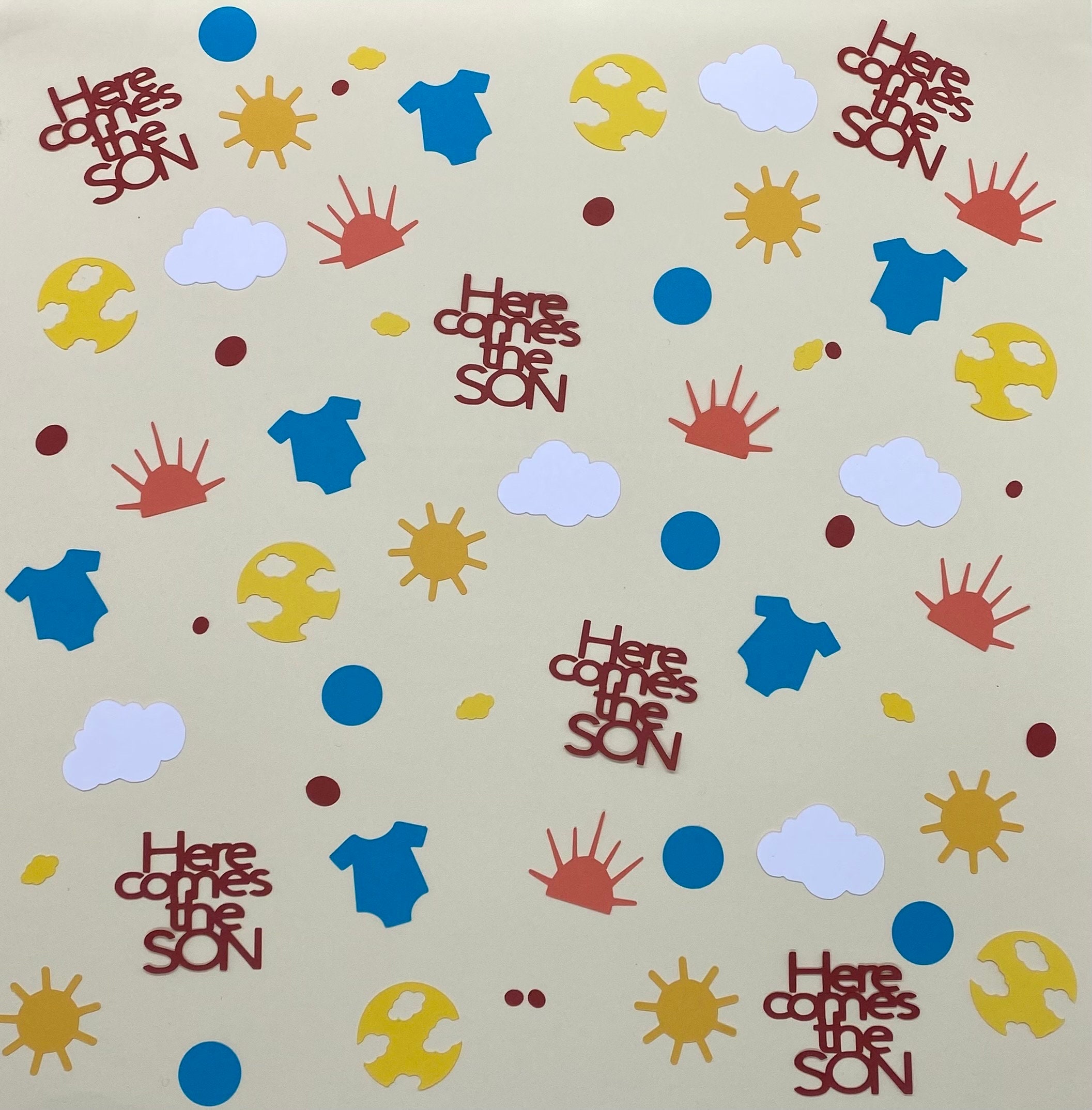 Here Comes the Son Baby Shower Confetti