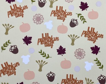 A Lil Pumpkin Is On The Way - Baby Shower - Fall Confetti