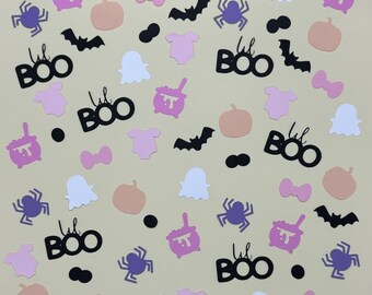 A Lil Boo Is On The Way - Baby Shower - Halloween Confetti