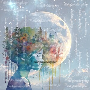 Her Mind is Filled with Flowers and She&#39;s with The Moon. #2