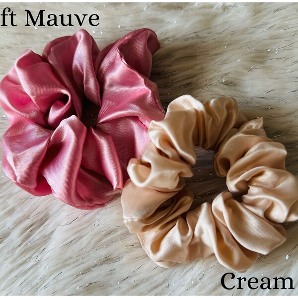 Bridesmaid Scrunchies Silk Satin Soft Hair Scrunchies Hair Accessories for Her Perfect Bridesmaid Proposal Gift Grace Scrunchies