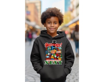 Sudadera navideña con capucha de Trump y el tío Scrooge